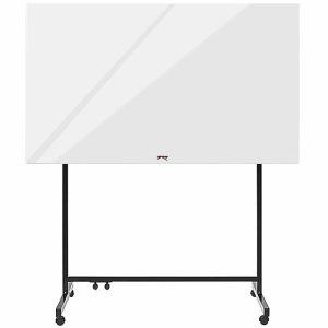 تخته وایت‌ برد شیشه‌ ای عکسنگ مدل P1281 سایز 120x81 سانتی متر به همراه پایه نگهدارنده